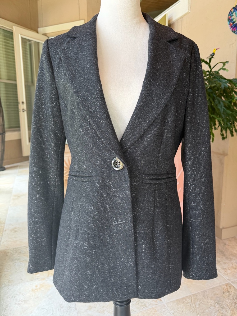 Nanette Lepore Women's Black Single-Button Blazer.